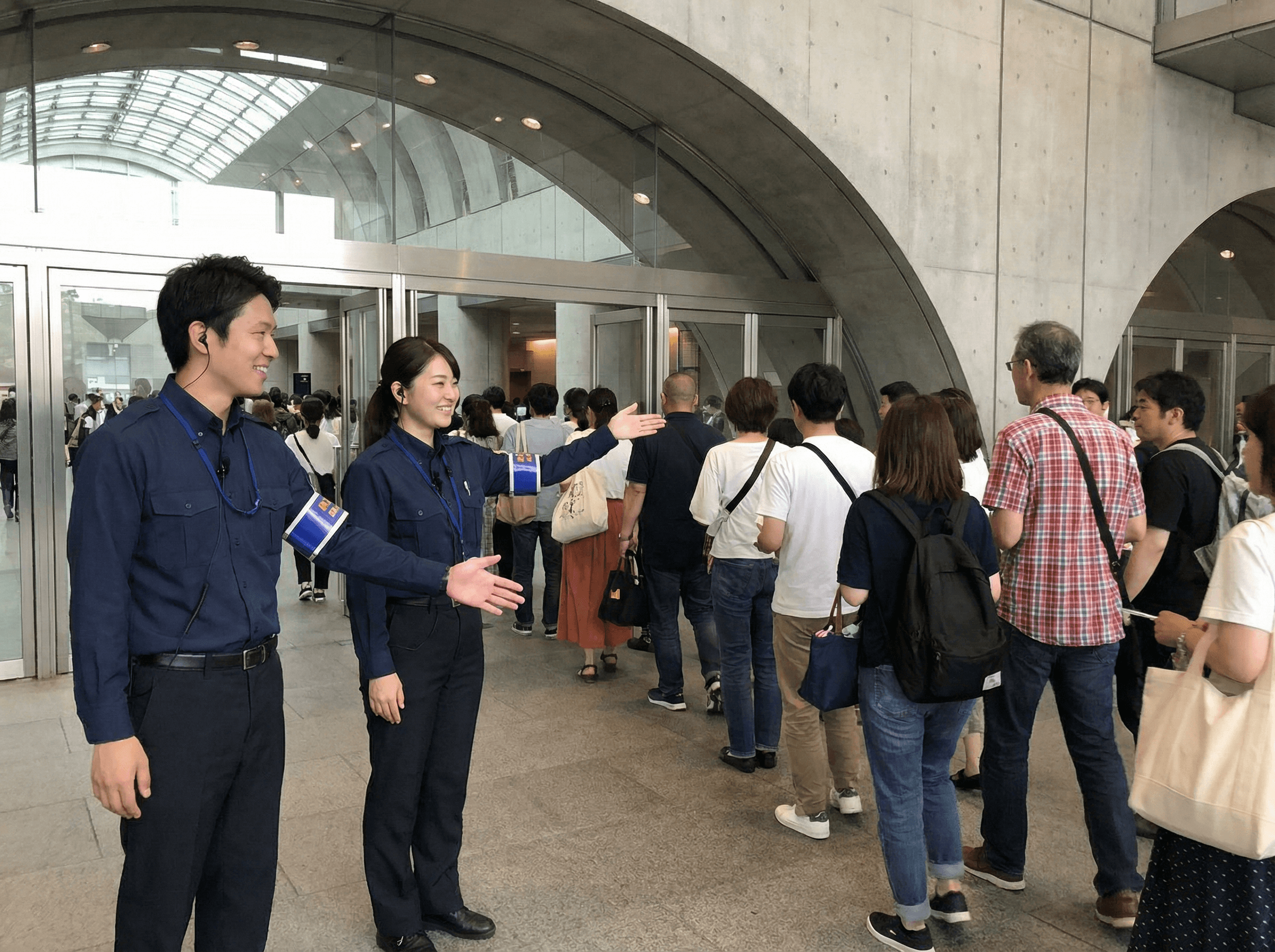 商業施設で営業活動をしているスタッフ
